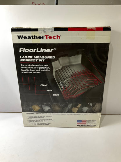 DIRECT FIT - 449423 Rear Second & Third Row Rubber Floor Liner Mat - BLACK