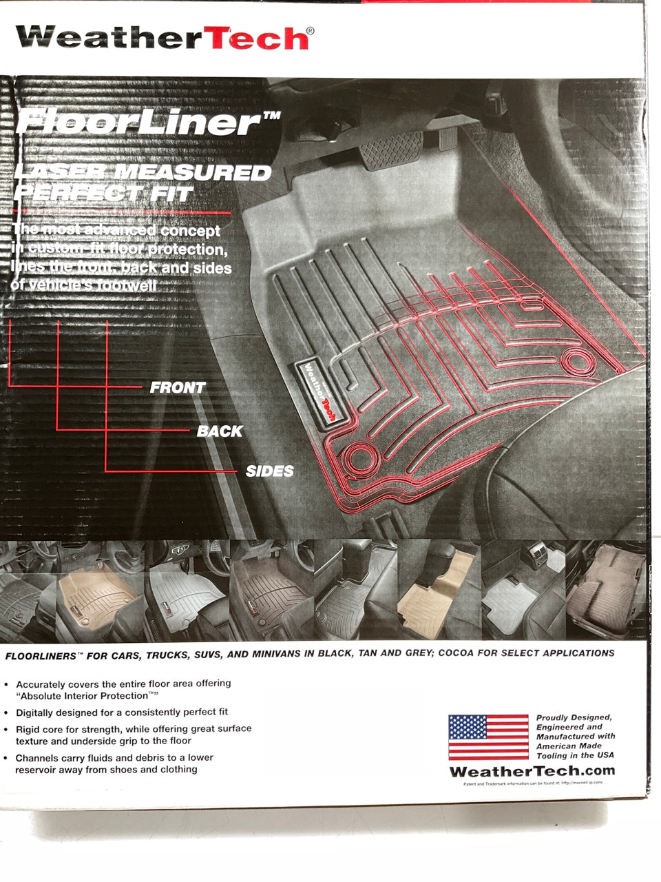 DIRECT FIT - 460668 3rd Row Floor Liner Mat 2007-2013 GM SUV W/ REAR Row Bench