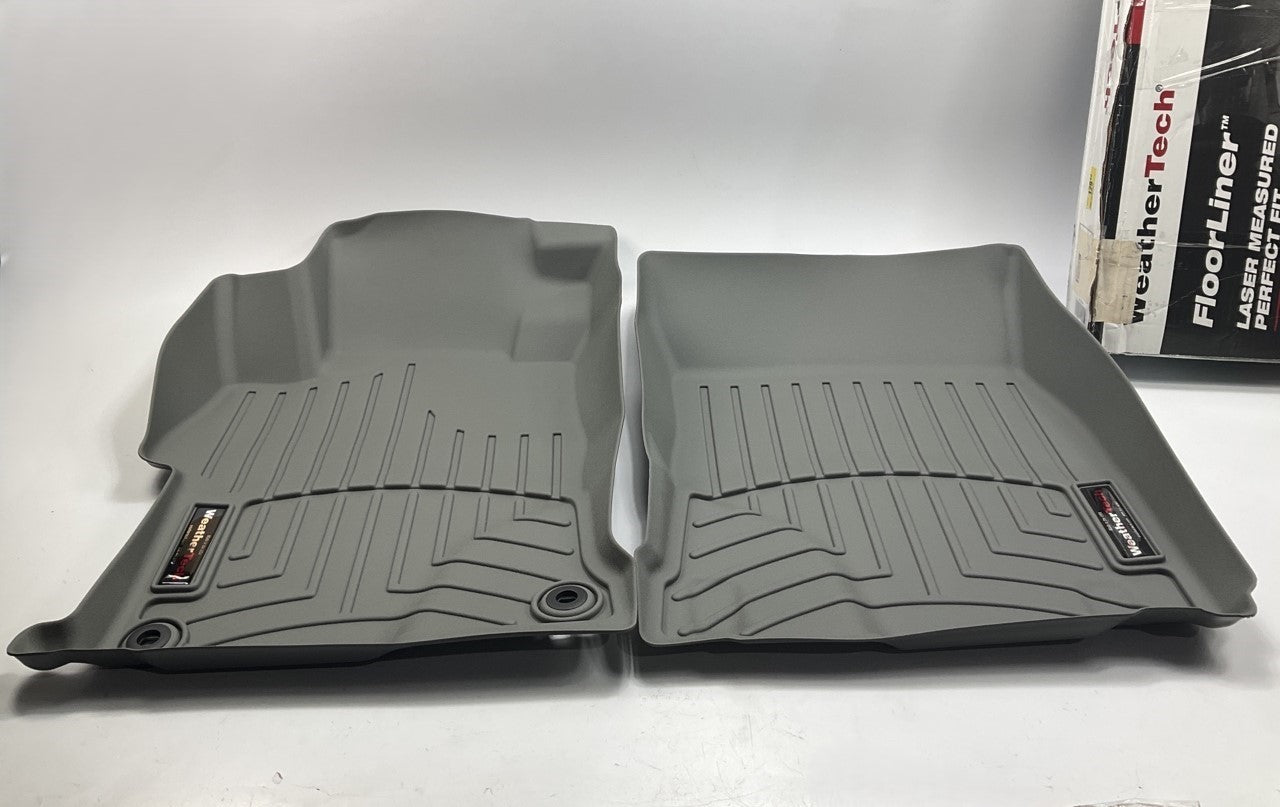 DIRECT FIT - 466311 Front Rubber Floor Liner Mats, Gray - 2014-2015 Honda Civic