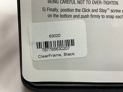 (2) 63020 ClearFrame License Plate Frames, Comes With Stainless Steel Hardware