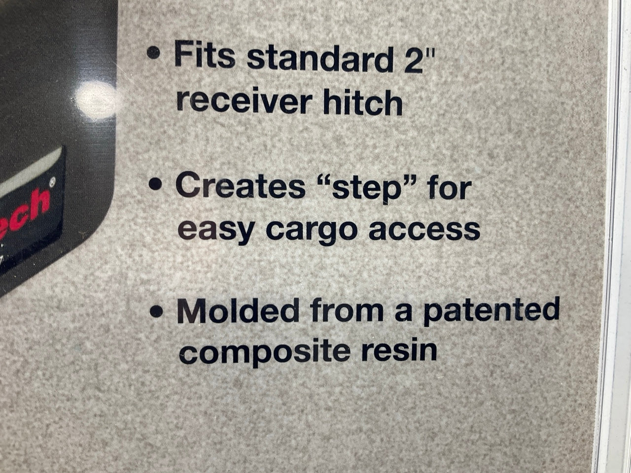 81BS1 Step-Bumper, 2'' Hitch Mounted Step Pad For Loading Cargo