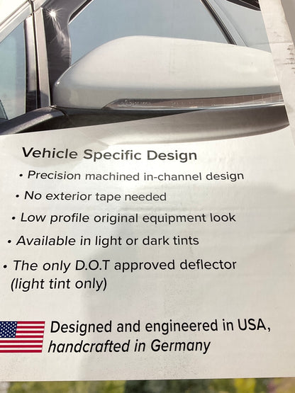 DIREC FIT - 82727 Side Window Deflectors For 2013-18 Lexus ES350 - Dark Tint