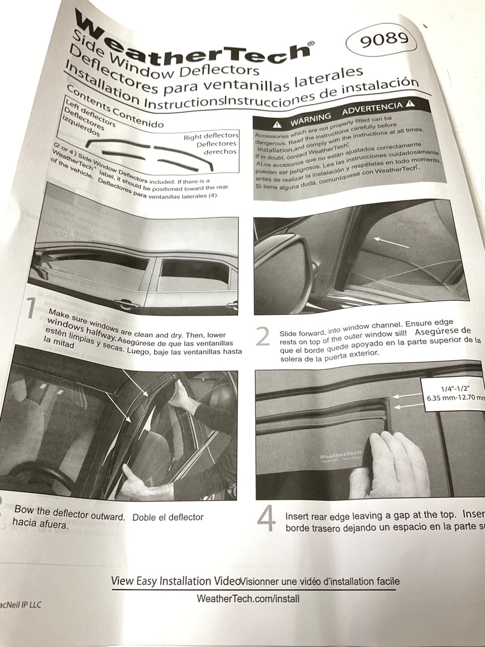 DIREC FIT - 82727 Side Window Deflectors For 2013-18 Lexus ES350 - Dark Tint