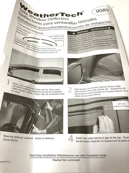 DIREC FIT - 82727 Side Window Deflectors For 2013-18 Lexus ES350 - Dark Tint