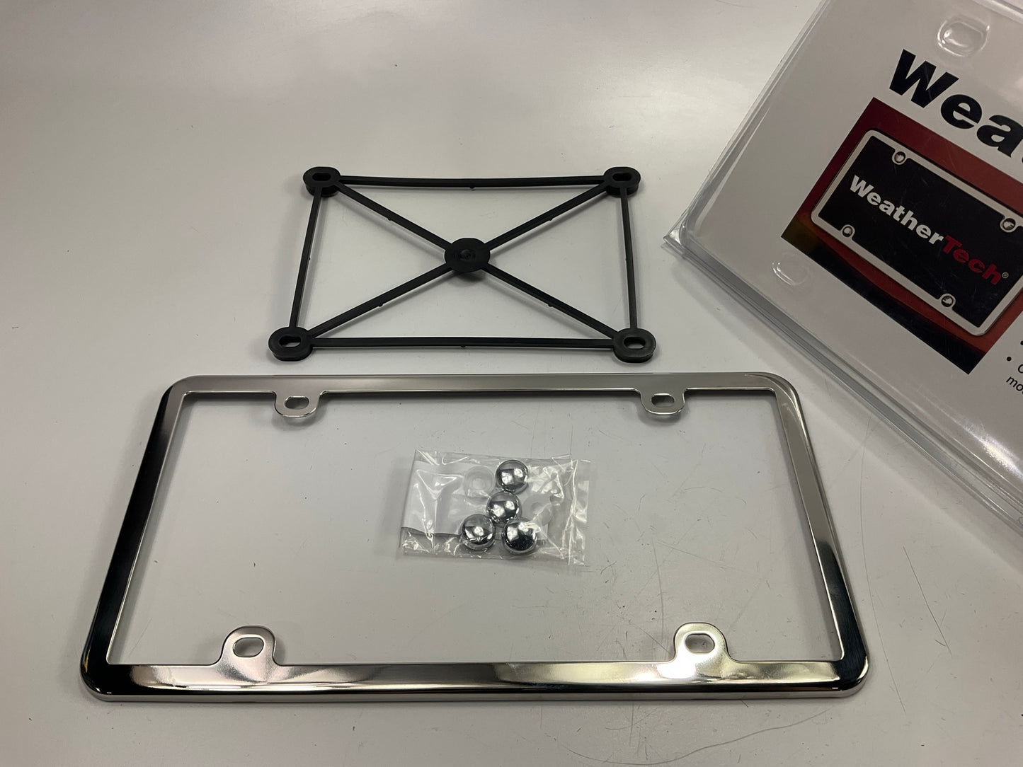 TechWeather 8ALPSS1 Stainless Steel License Plate Frame - Mirror Polished