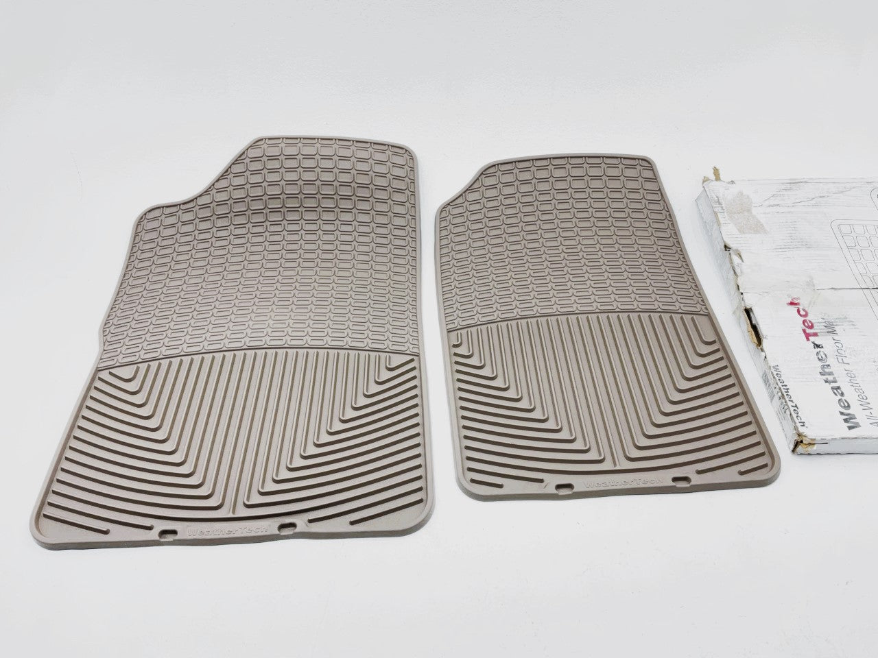 DIRECT FIT - W14TN Tan All-Weather Rubber Floor Mats, Front