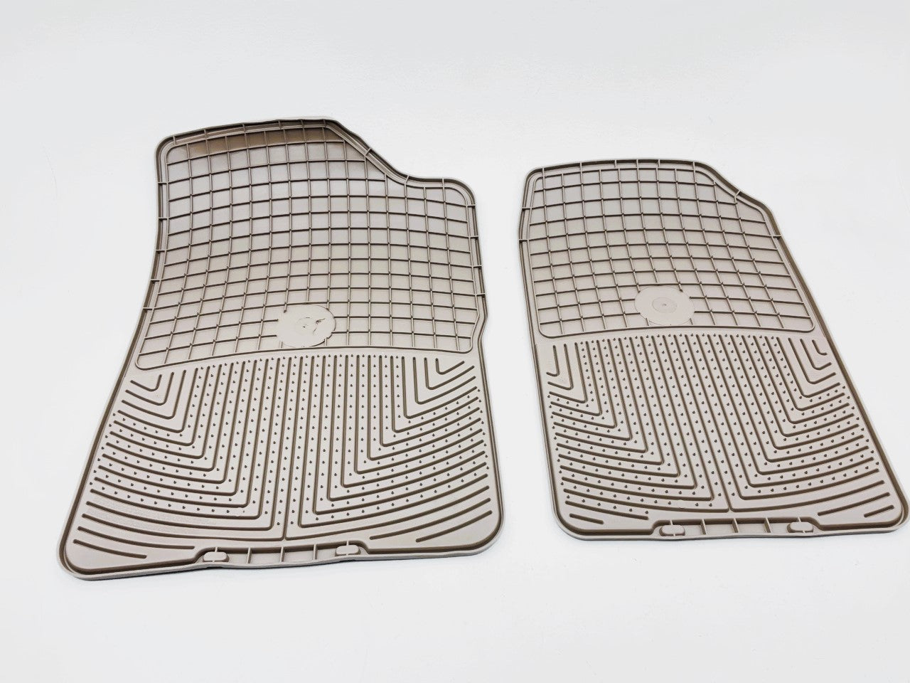 DIRECT FIT - W14TN Tan All-Weather Rubber Floor Mats, Front