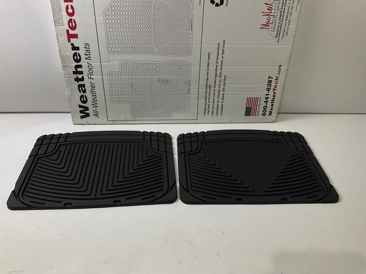 DIRECT FIT W20 REAR (2nd Row) Black Rubber Floor Liner All-Weather Mats
