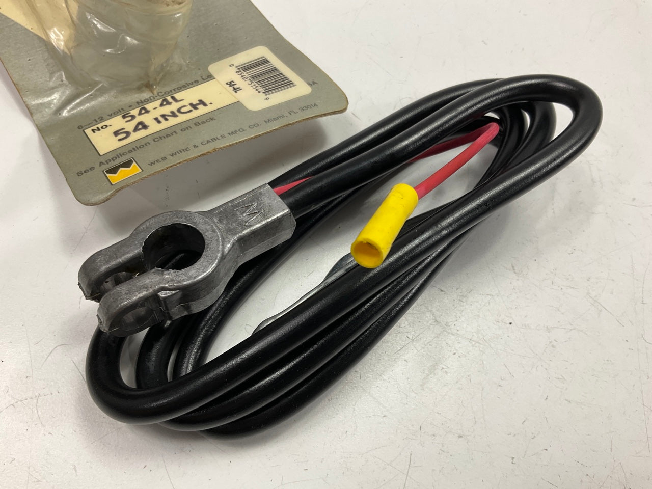 WEB 54-4L Battery To Starter Battery Cable, 4-gauge Top Post, 54'' Long, 1 Lead