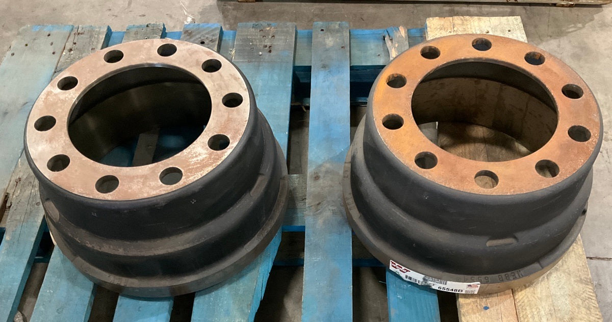 (2) Webb 65548B Outboard Brake Drum, 15'' X 4'', 10 Hole, Replaces 2605075C1