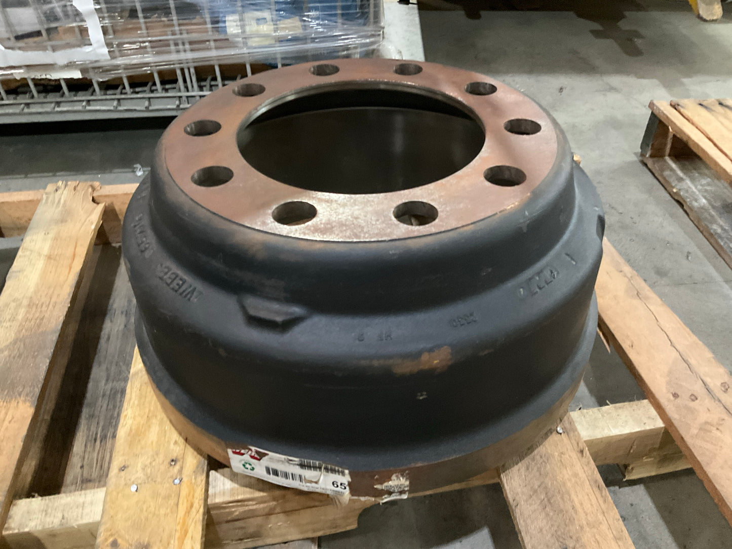 Webb 65710B 16.5'' X 5'' Outboard Mount Balanced Brake Drum 11.25'' Diameter