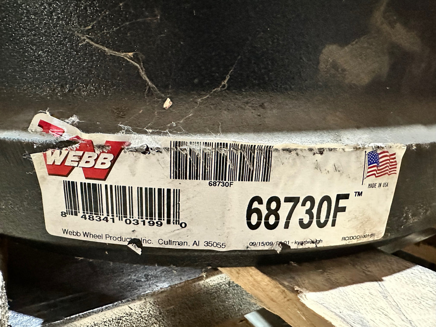 (2) Webb 68730F Inboard Mount Brake Drum, 16.5'' X 7'', 10 Hole X 11.25''
