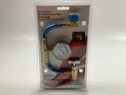 Weitron 1234 YF A/C Service Hose Gauge Charging Kit, Use With Self-sealing Cans