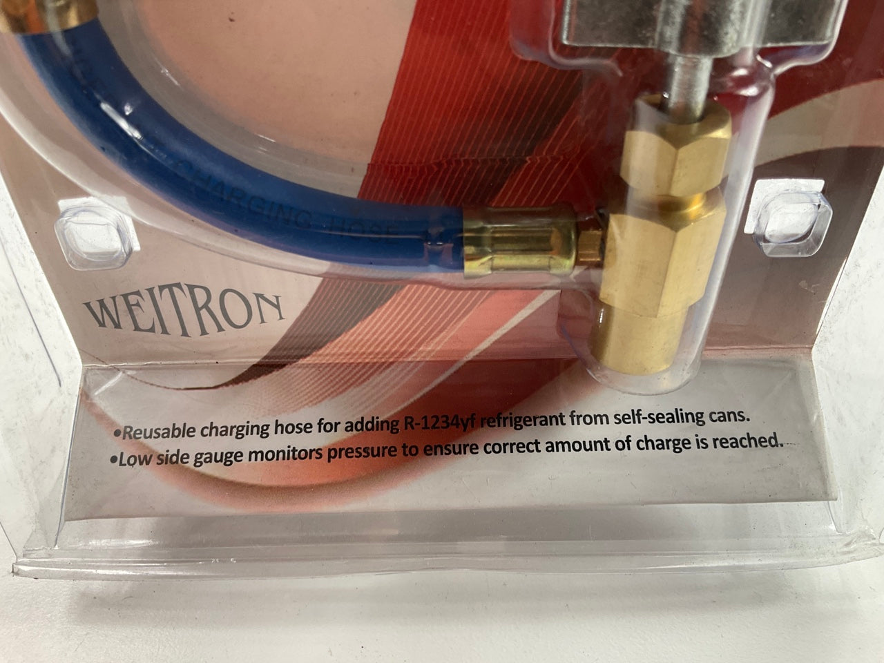 Weitron 1234 YF A/C Service Hose Gauge Charging Kit, Use With Self-sealing Cans