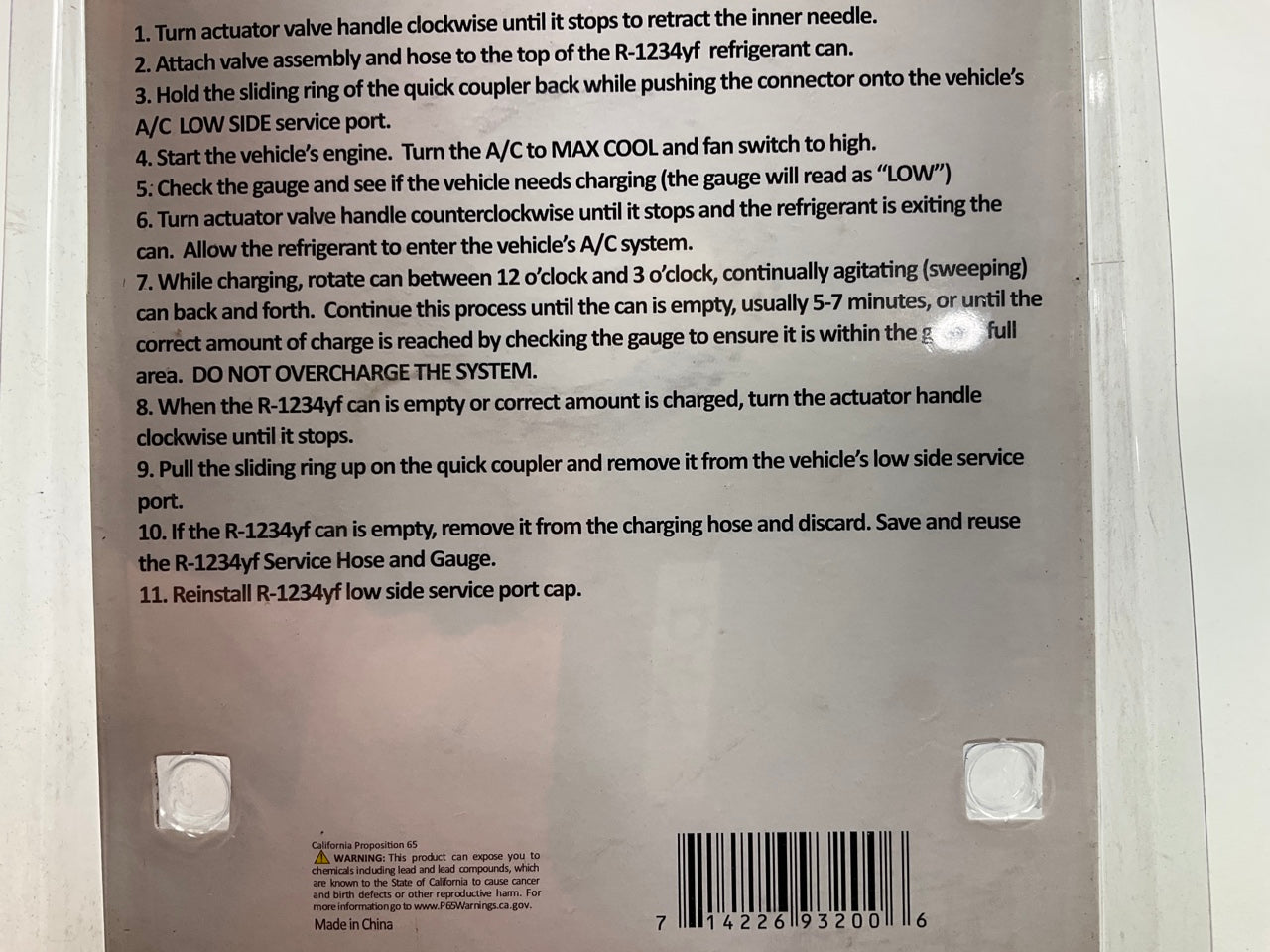 Weitron 1234 A/C Service Hose Gauge Charging Kit, Use With Self-sealing Cans