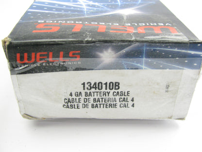 Wells 134010B Black Top Post Battery Cable W/ Splice - 4 Gauge, 12'' Long