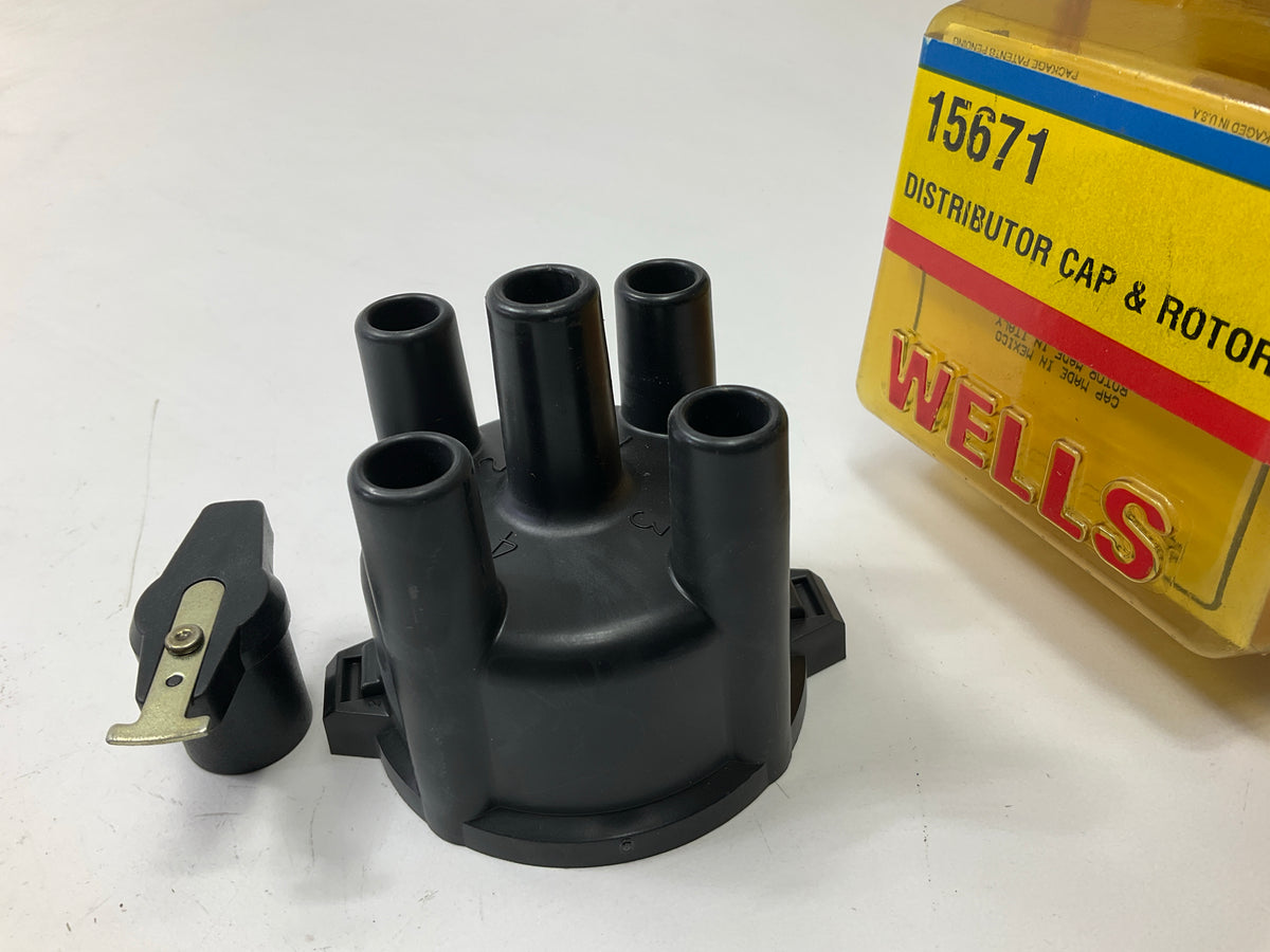 Wells 15671 Ignition Distributor Cap And Rotor Kit