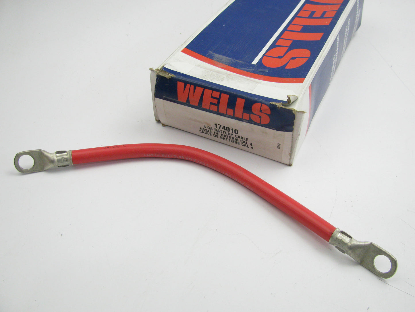 Wells 174010 Red Ring Terminal To Ring Terminal Battery Cable - 10-3/8'' Long