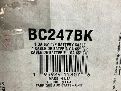Wells BC247BK Battery Cable 1 Ga 65'' T/P