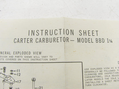 Wells CK273C Carburetor Rebuild Kit For 1960-1973 Plymouth W/ Carter BBD