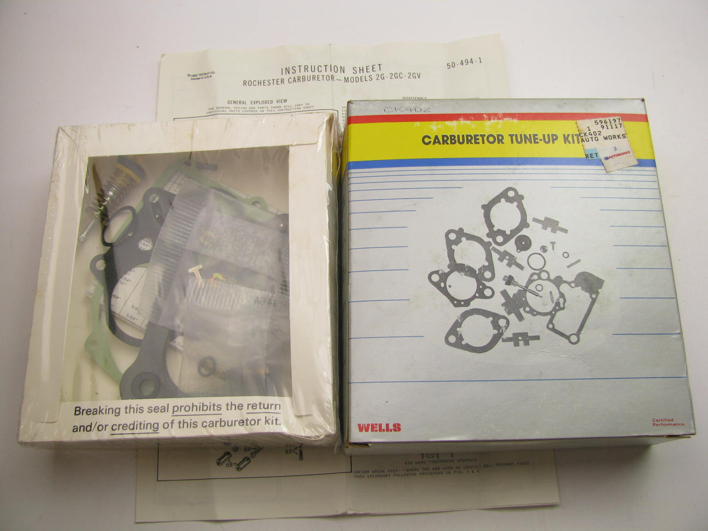 Wells CK402 Carburetor Rebuild Kit - Rochester 2G 2GC 2GV