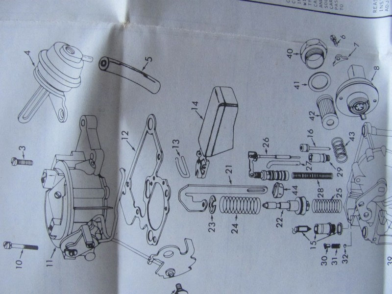Wells CK499A Carburetor Rebuild Kit - Rochester 1ME 1-BBL Monojet