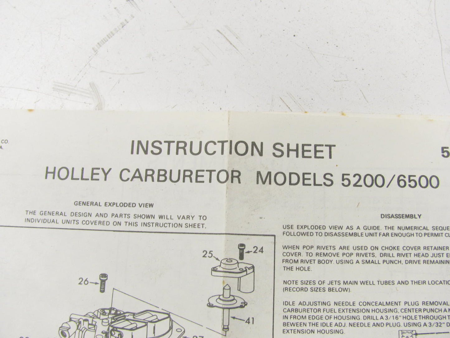 Wells CK548 Carburetor Rebuild Kit For 1977-1981 Ford Holley 2-BBL 5200C