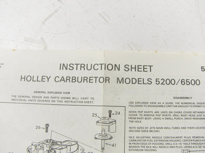 Wells CK548 Carburetor Rebuild Kit 1977-1981 Ford For Holley 2-BBL 5200C