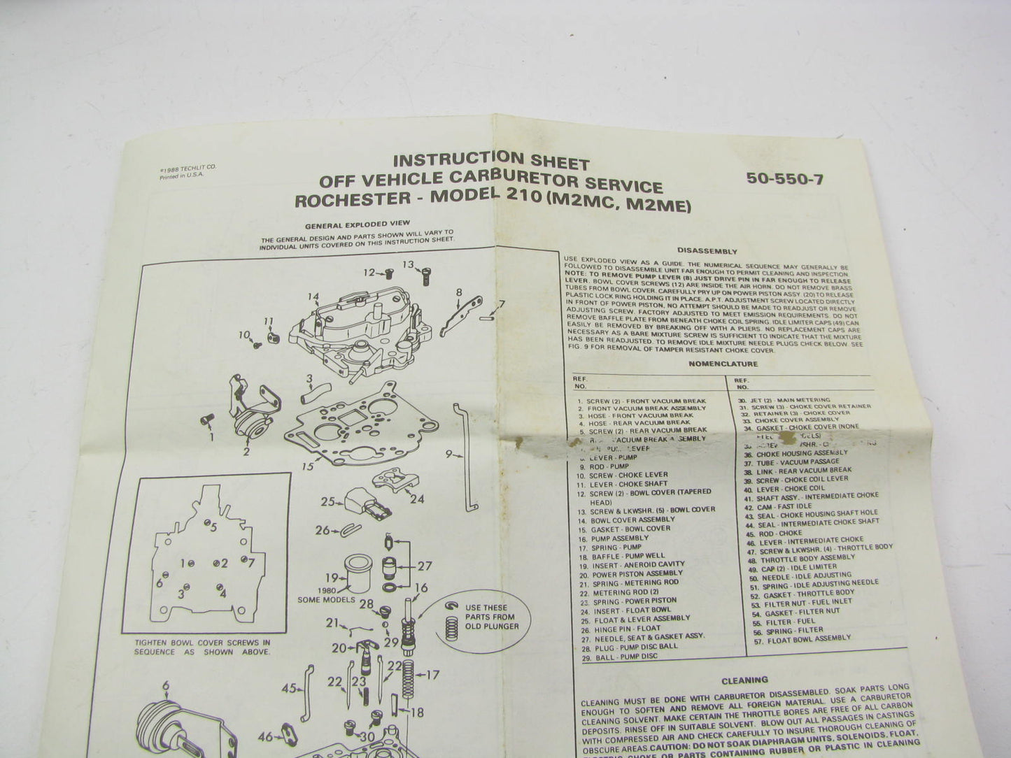 Wells CK586 Carburetor Repair Rebuild Kit - Rochester 210 M2MC M2ME 2-BBL