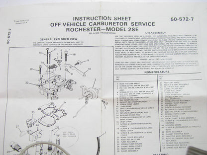 Wells CK845 Carburetor Rebuild Kit for 1980-1981 GM Rochester 2-BBL 2SE