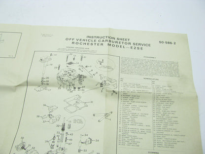 Wells CK846A Carburetor Rebuild Kit - Rochester R-2 E2SE 2-BBL