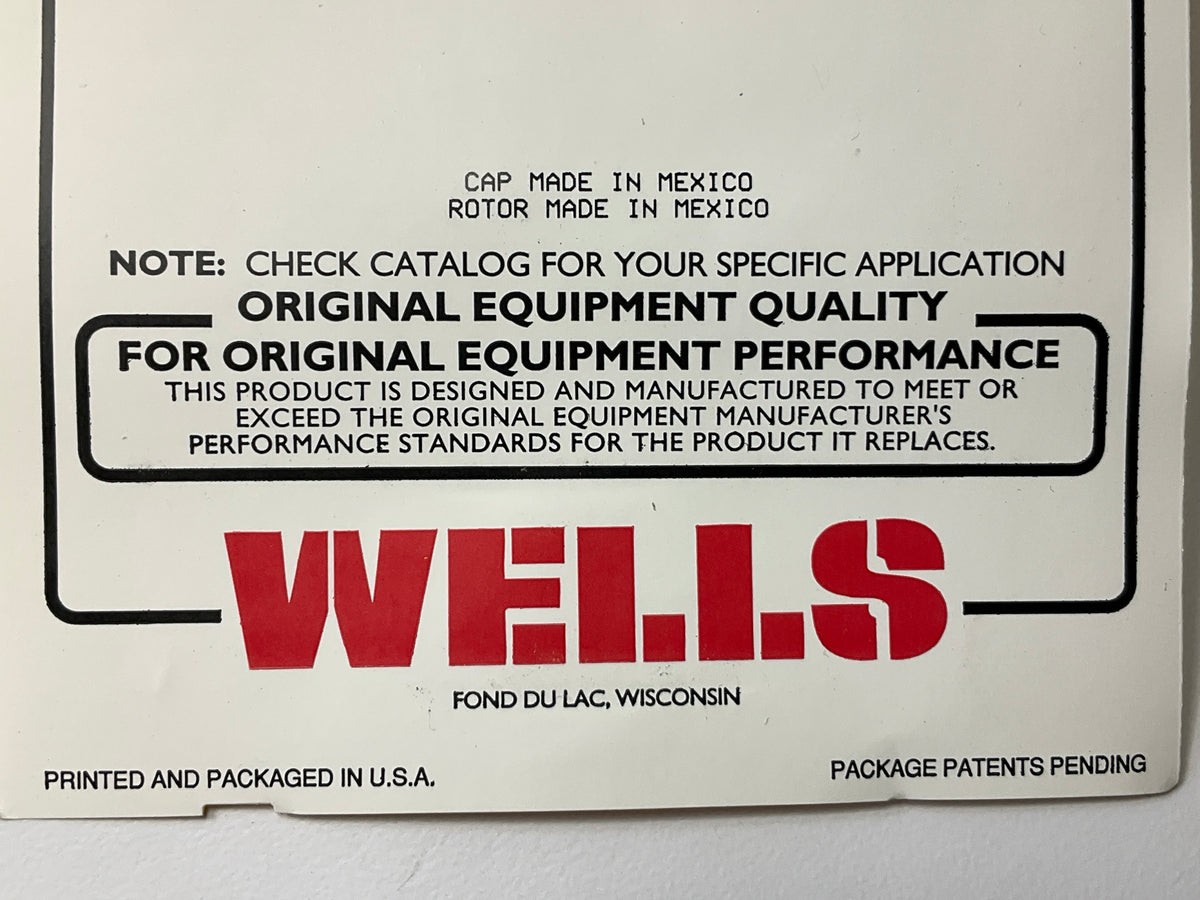 Wells F2110 Ignition Distributor Cap And Rotor Kit