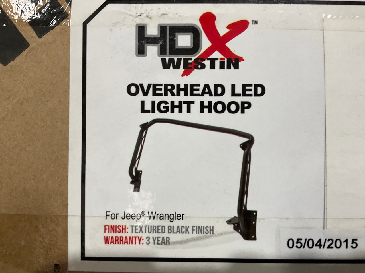 Westin 09-41005 Textured Black Overhead LED Light Hoop For 2007-15 Jeep Wrangler