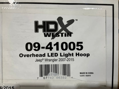 Westin 09-41005 Textured Black Overhead LED Light Hoop For 2007-15 Jeep Wrangler
