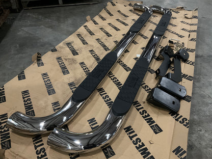 MISSING HARDWARE Westin 21-3820 Polished Stainless Steel 4'' Oval Nerf Step Bars