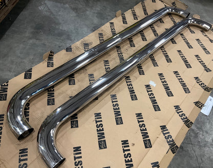 MISSING HARDWARE Westin 21-3820 Polished Stainless Steel 4'' Oval Nerf Step Bars