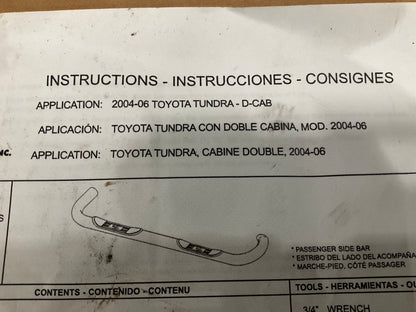MISSING HARDWARE - Westin 23-2400 3'' Side Step Nerf Bars 04-06 Tundra DOUBLE CAB