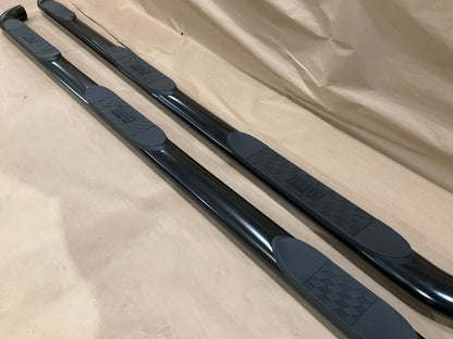 Westin 24-54325 Platinum 4 Inch Oval Wheel-to-Wheel Step Bars, Black