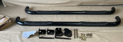 Westin 25-1255 Signature 3'' Round Cab Length Dual Step Nerf Bars, Black
