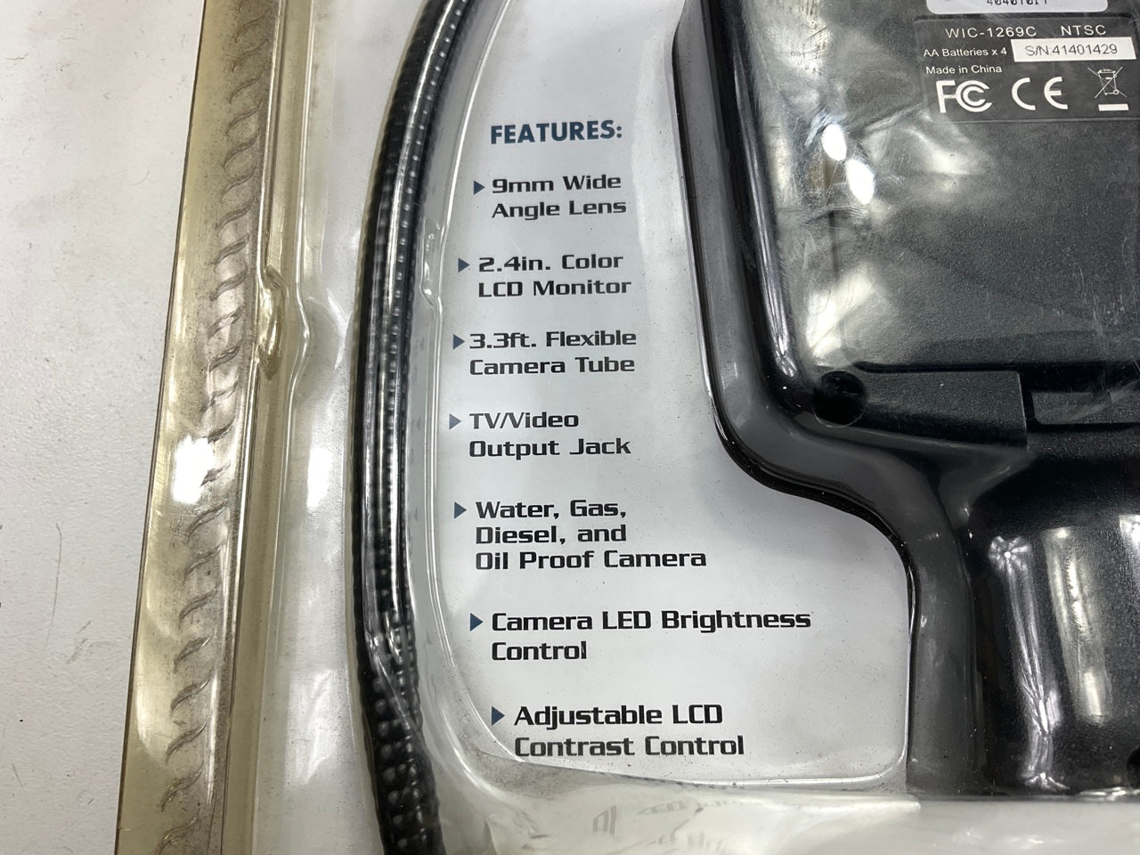 Whistler WIC5000 Waterproof Inspection Camera W/ LED Light, 2.4'' Color Monitor