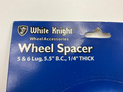 White Knight 106031 Single Wheel Spacer 5 & 6 Lug, 5.5'' B.C., 1/4'' Thick