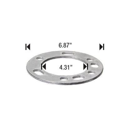 White Knight 106032 Wheel Spacers 5 & 6 Lug 5.5'' B.C., 1/4'' Thick, 5x5.5'' 6x5.5''
