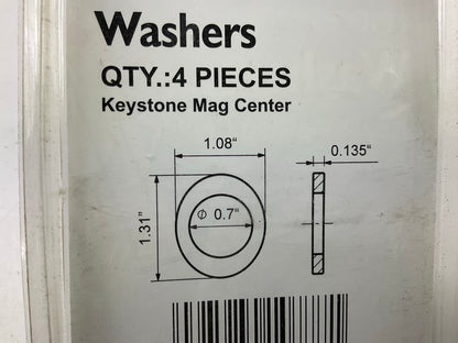 (20) White Knight 107774 Keystone Mag Center Lug Nut Washers