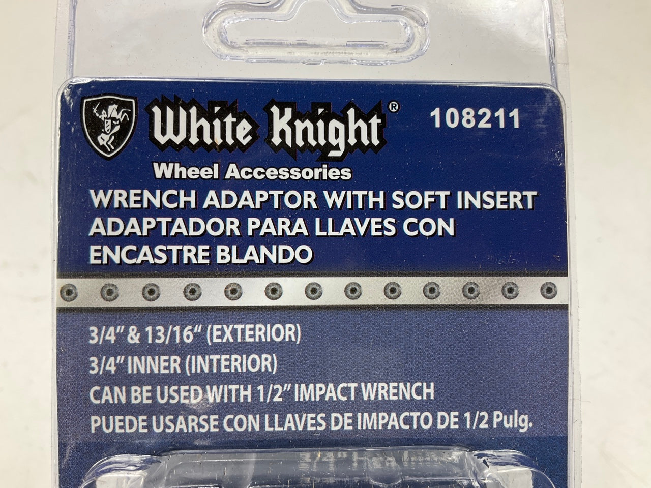 White Knight 108211 Lug Nut Wrench Socket With Soft Insert, 3/4'' & 13/16'' Size