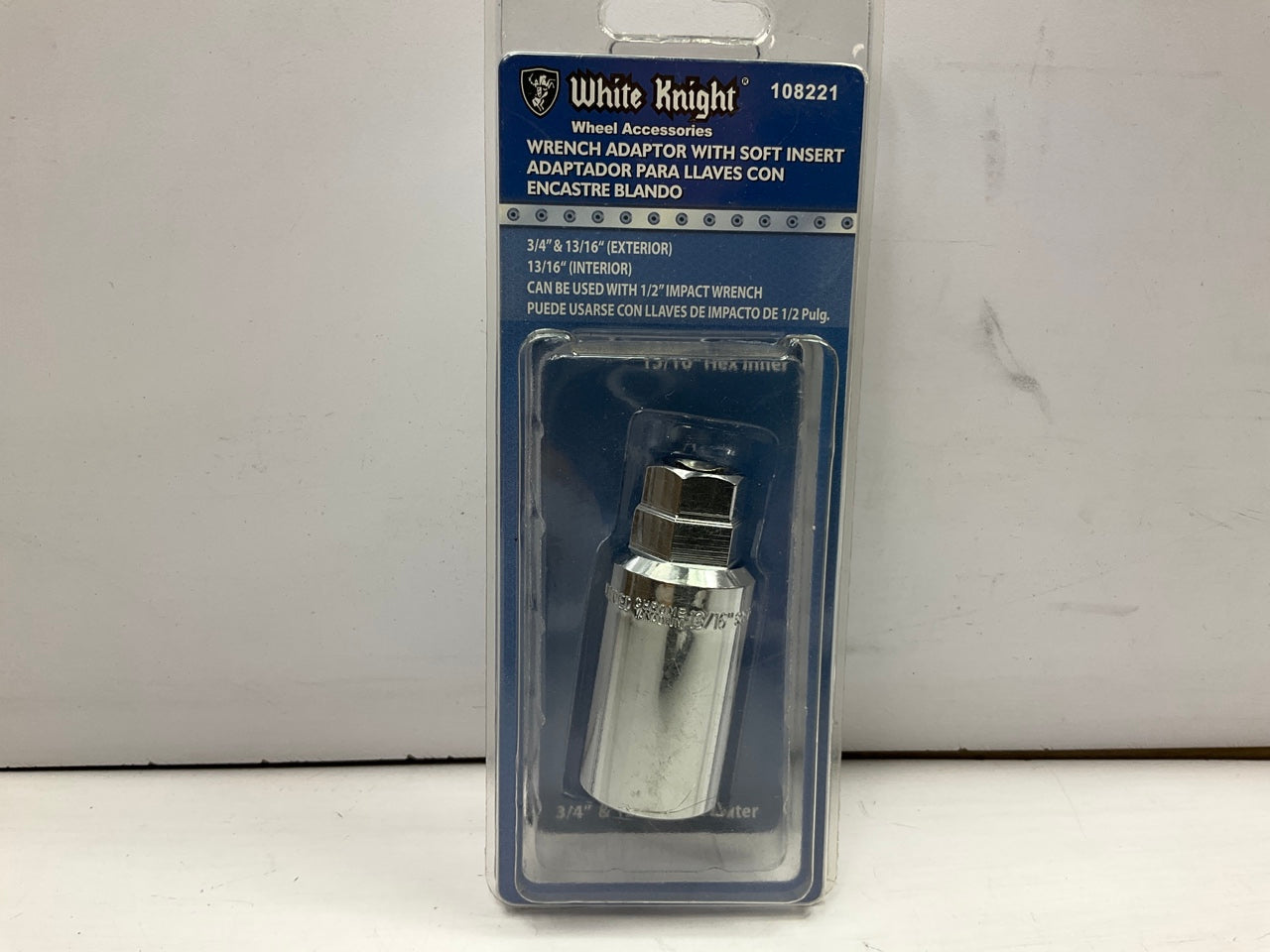 White Knight 108221 Lug Nut Wrench Adapter Soft Insert - 3/4'' & 13/16 (Exterior)