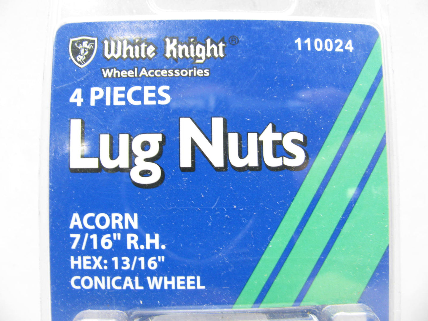 White Knight 110024 Wheel Lug Nuts, 4 / Pack, 7/16'' R.H. THREAD SIZE - ACORN NUT