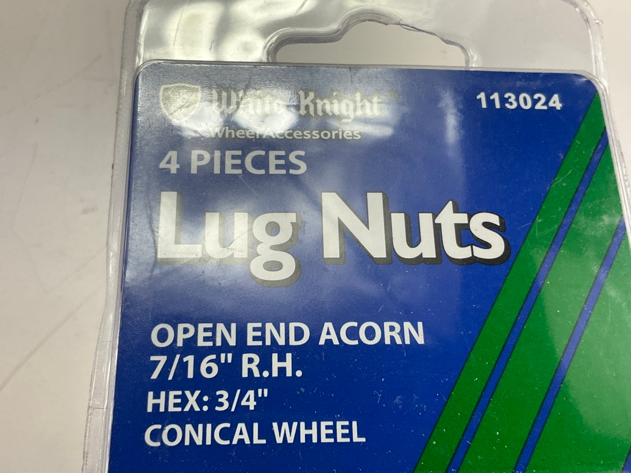 (20) White Knight 113024 Wheel Lug Nuts Open End Bulge Acorn 7/16'' RH 3/4'' Hex