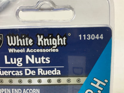 (20) White Knight 113044 Open End Acorn Lug Nuts 1/2'' R.H.,  3/4'' Hex Conical
