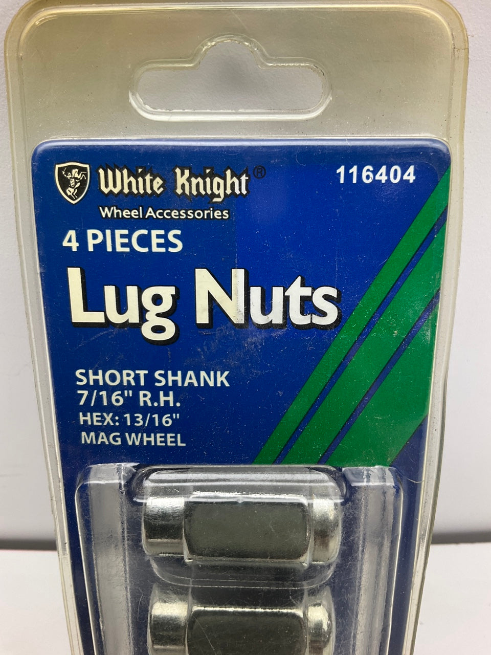 White Knight 116404 Wheel Lug Nuts Short Shank 7/16'' R.H Hex 13/16'' Mag Wheel