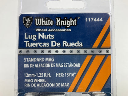 (20) White Knight 117444 Wheel Lug Nuts - STANDARD MAG, 12mm-1.25 R.H 13/16'' Hex